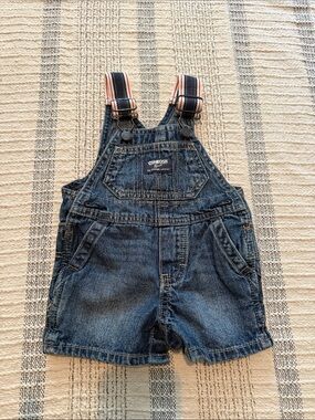 OshKosh B'gosh Dark Blue Denim Shortalls for Kids